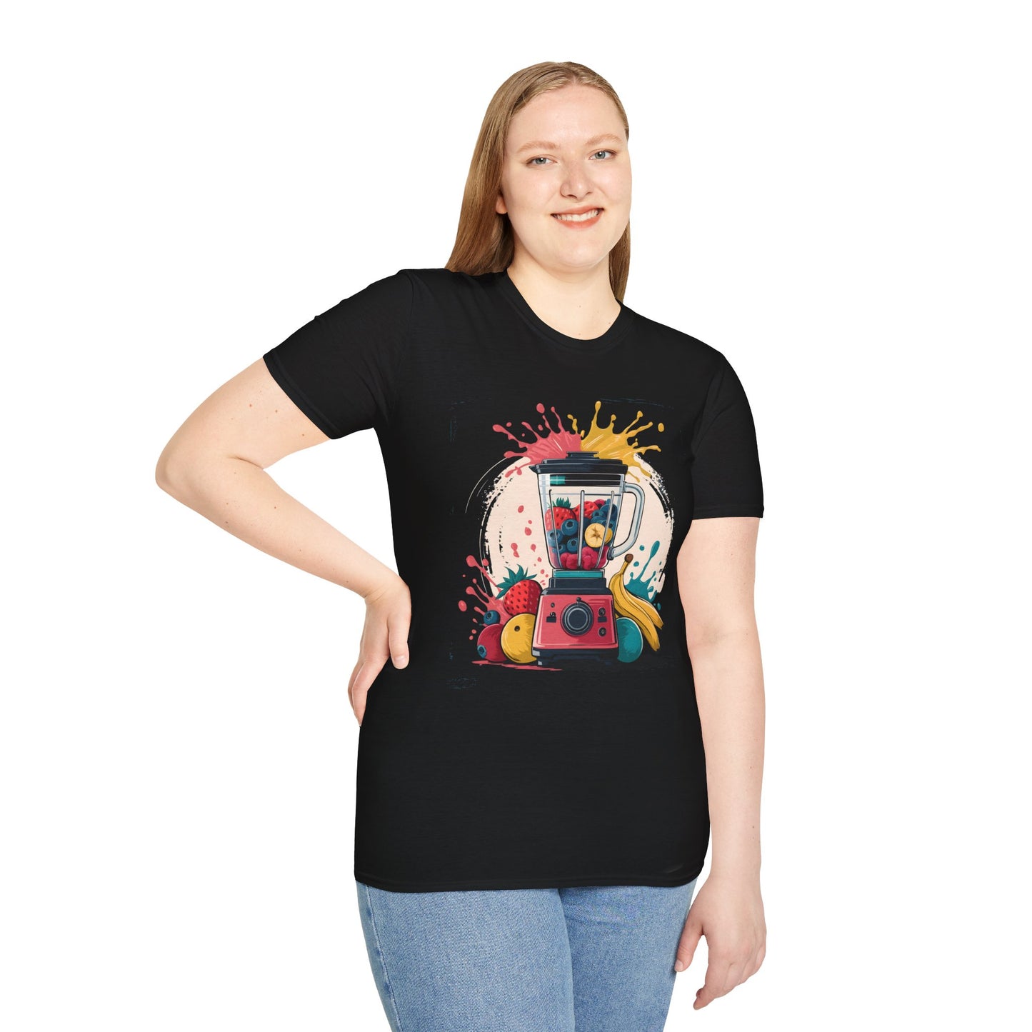 Fruit Blender Splash - Painterly Smoothie Art Beverage T-shirt