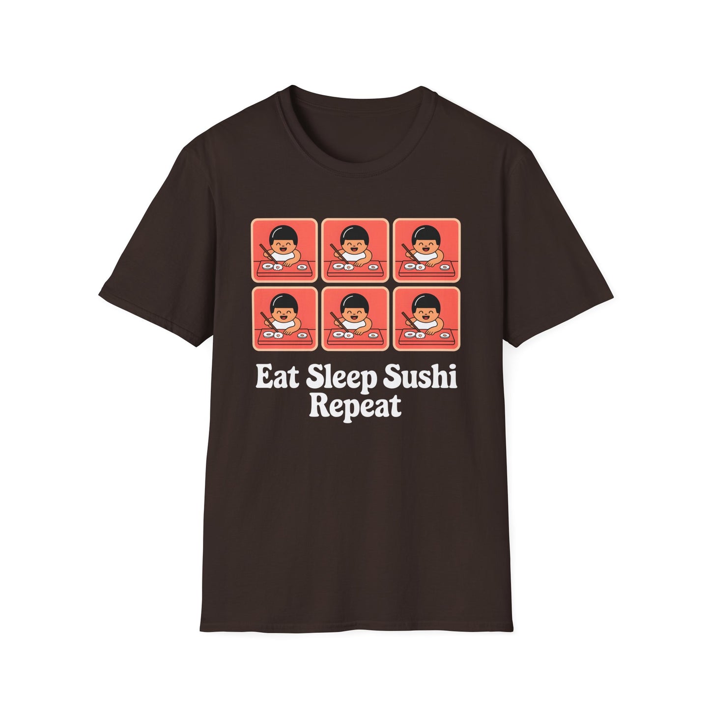 Eat Sleep Sushi Repeat - Adorable Pattern Food T-shirt