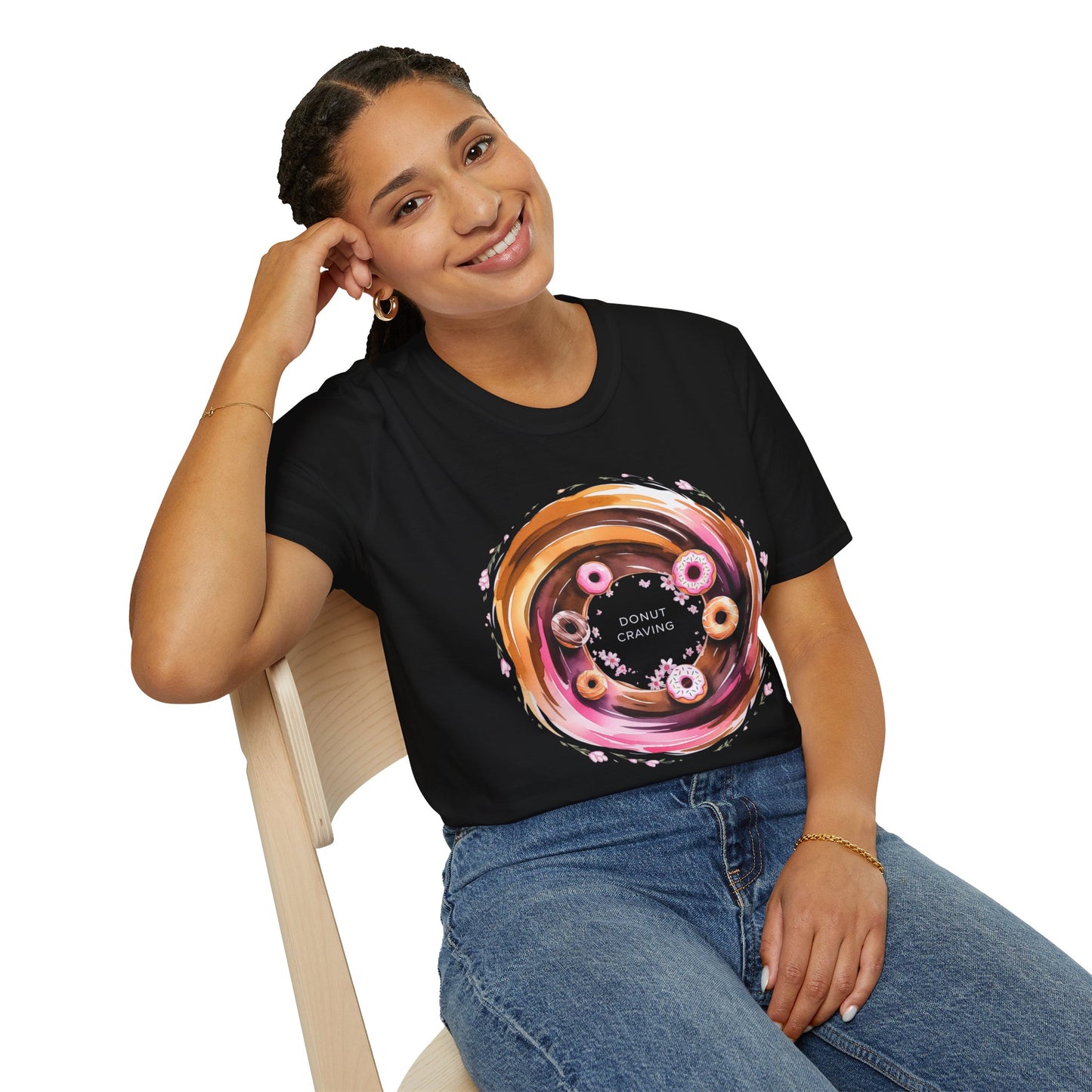 Donut Craving - Artistic Watercolor Bakery T-shirt