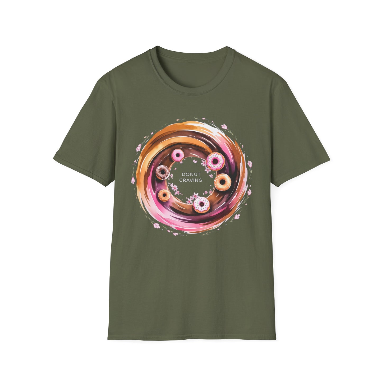 Donut Craving - Artistic Watercolor Bakery T-shirt