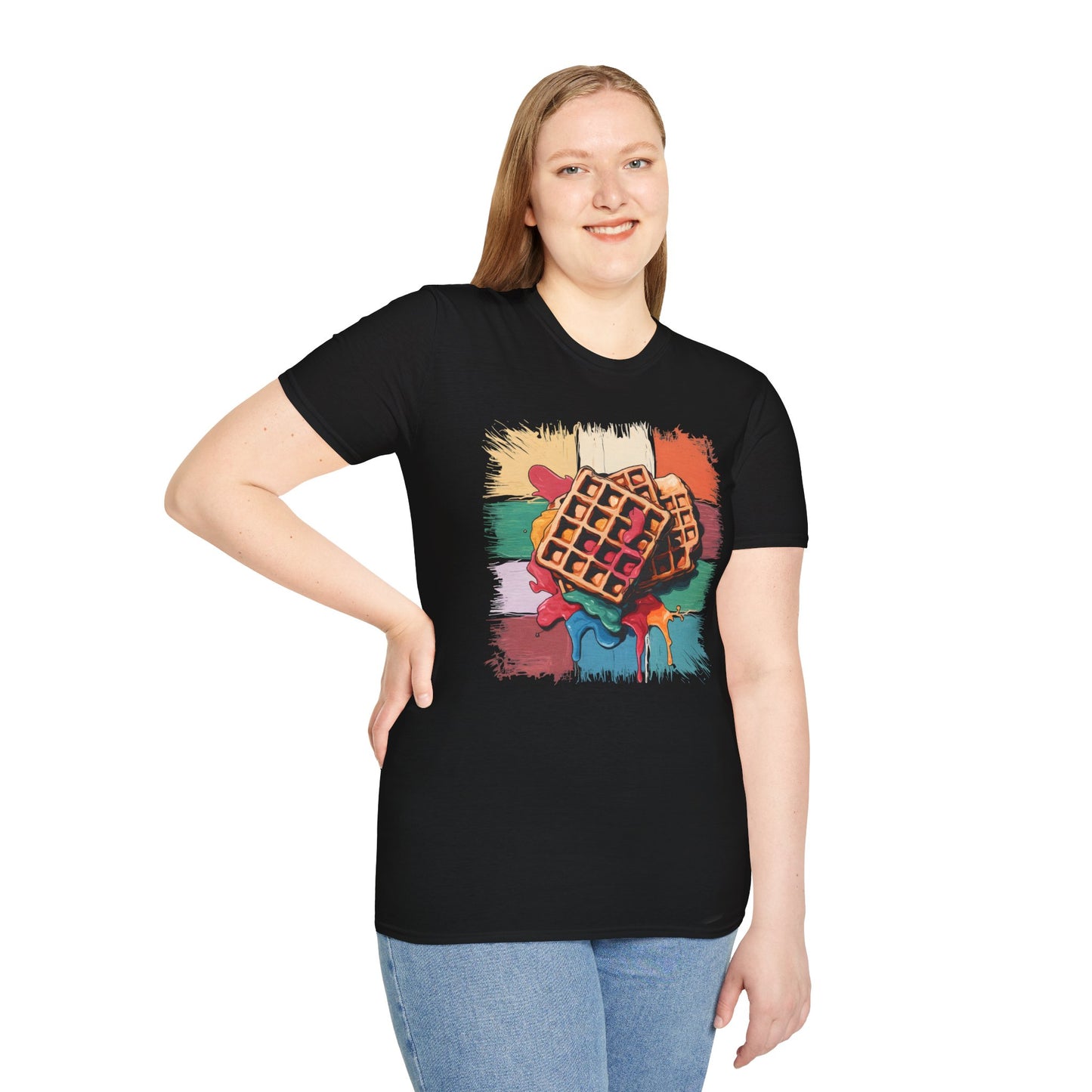 Waffles and Syrup - Painterly Breakfast Art Bakery T-shirt