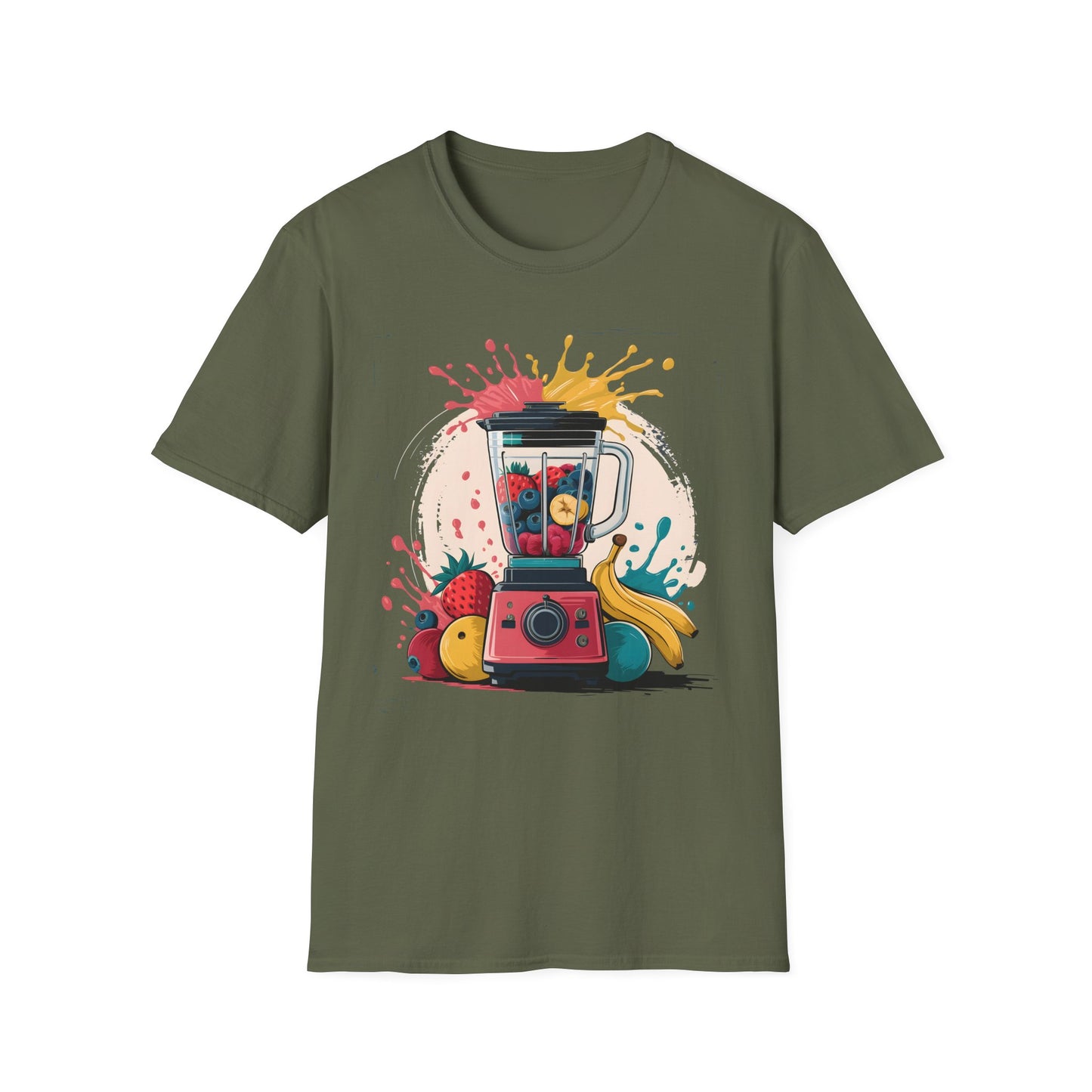 Fruit Blender Splash - Painterly Smoothie Art Beverage T-shirt