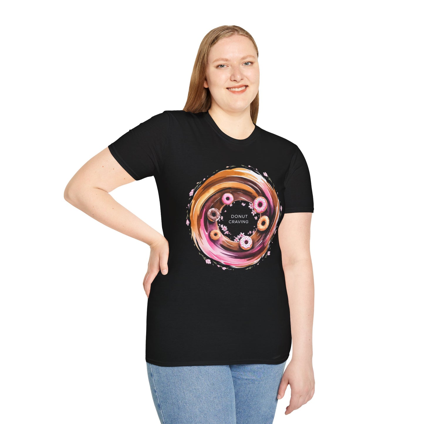 Donut Craving - Artistic Watercolor Bakery T-shirt