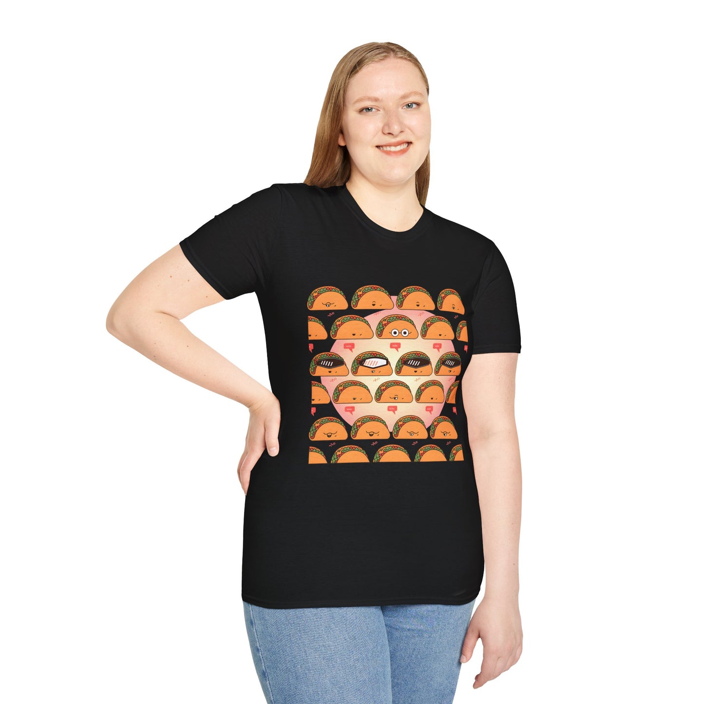 Funny Taco Pattern - Tacos with Attitude Food T-shirt