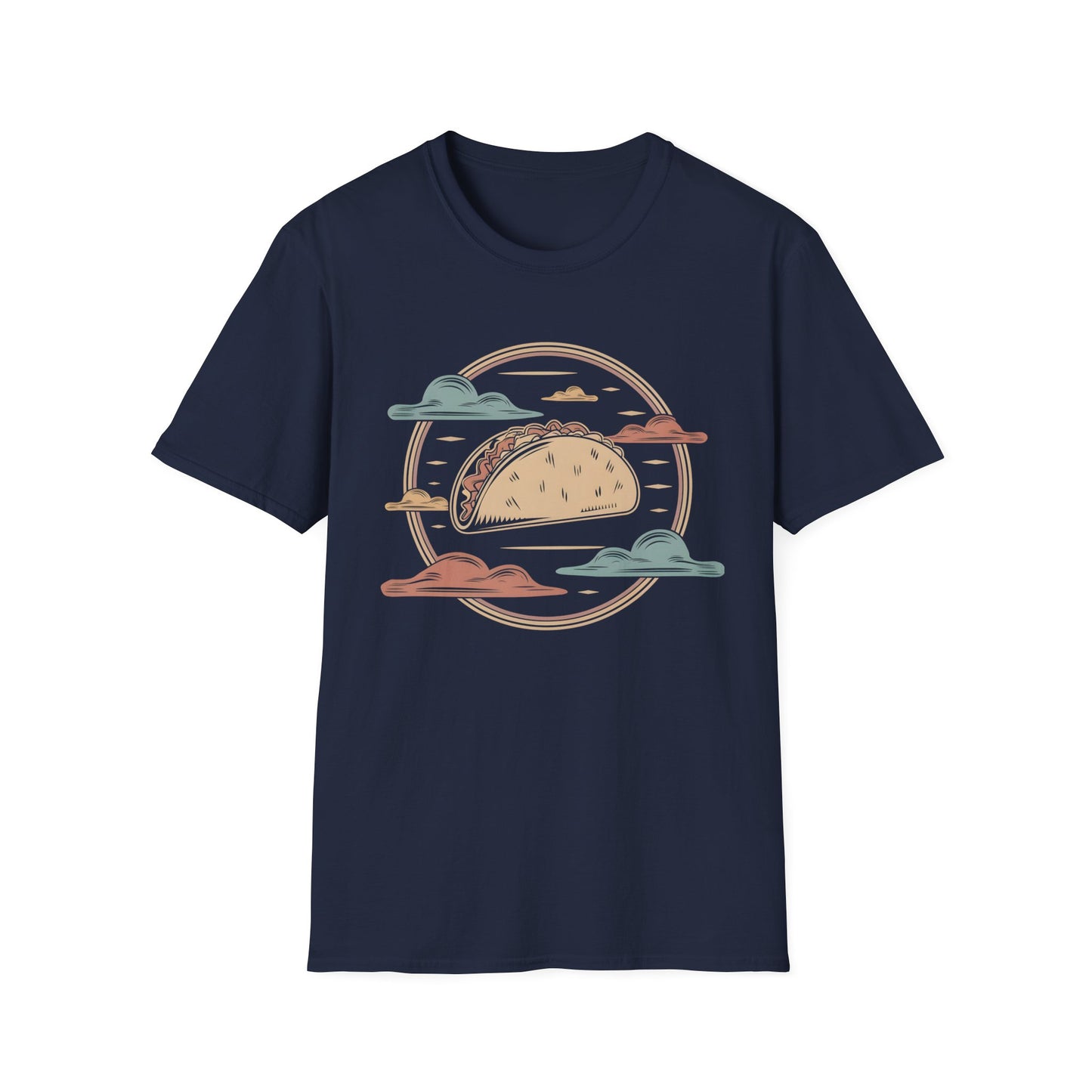 Vintage Taco Badge - Retro Illustration Food T-shirt