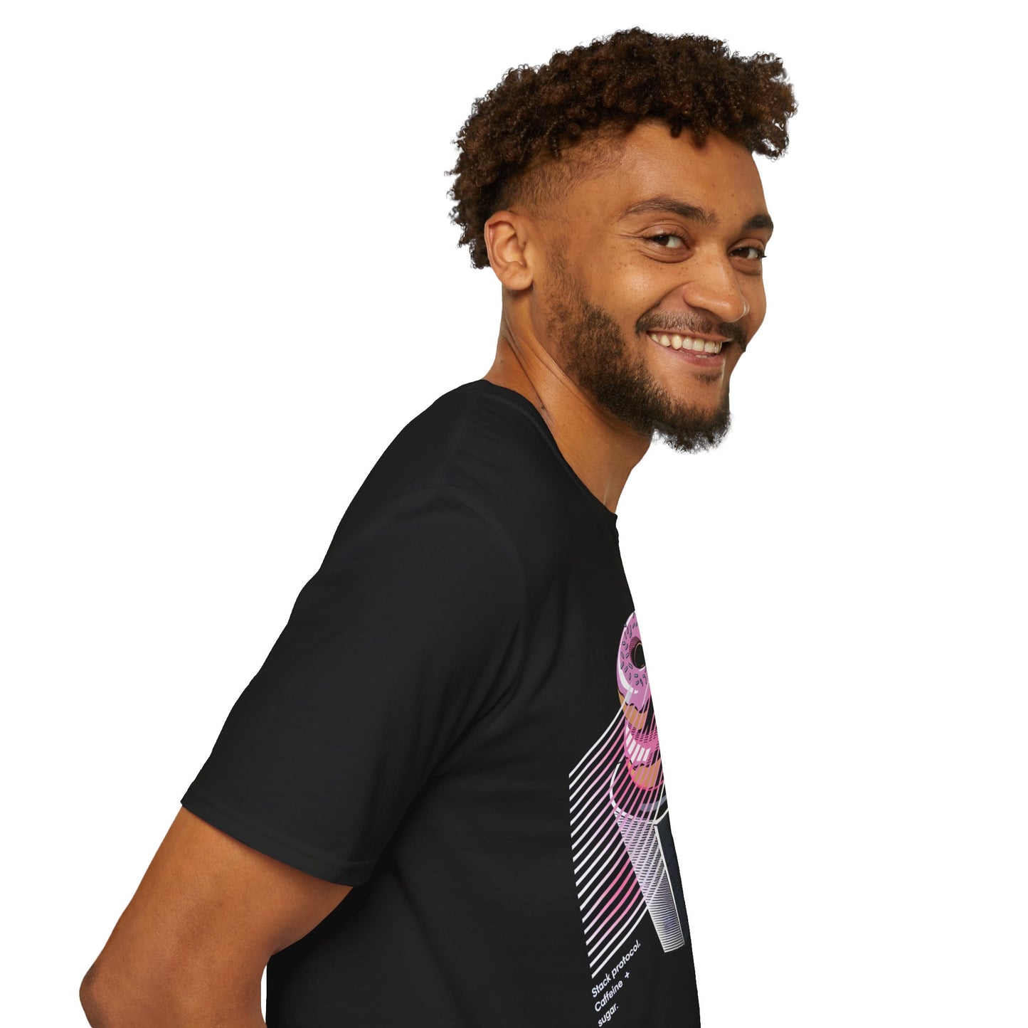 Stack Protocol: Coffee and Donut Abstract Bakery T-shirt