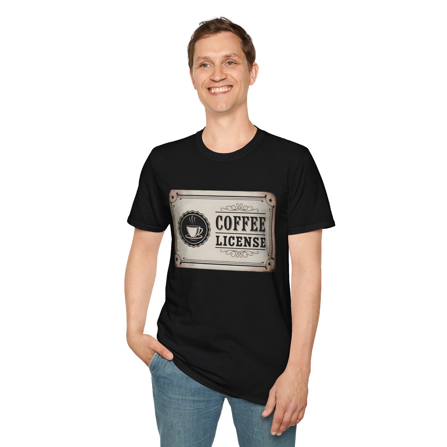 Official Coffee License - Vintage Barista Badge Beverage T-shirt