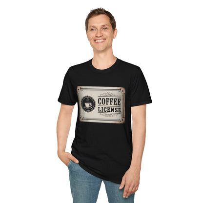 Official Coffee License - Vintage Barista Badge Beverage T-shirt