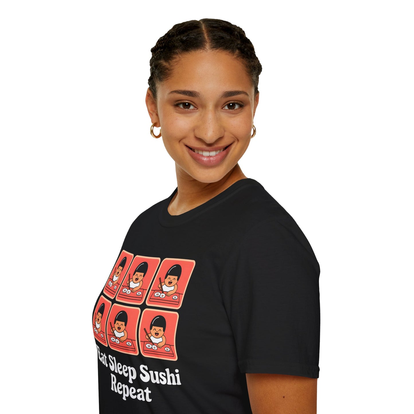 Eat Sleep Sushi Repeat - Adorable Pattern Food T-shirt