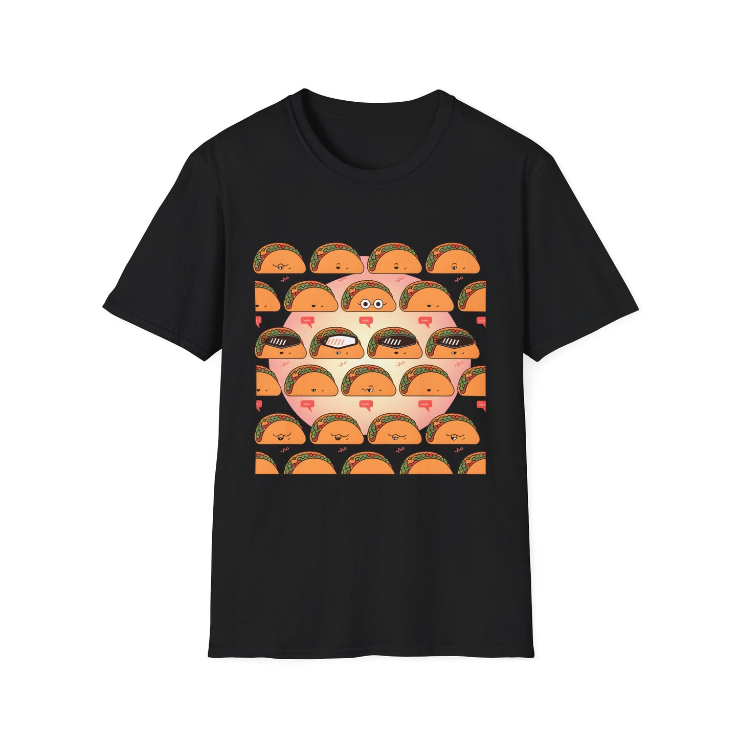 Funny Taco Pattern - Tacos with Attitude Food T-shirt