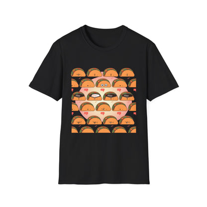 Funny Taco Pattern - Tacos with Attitude Food T-shirt