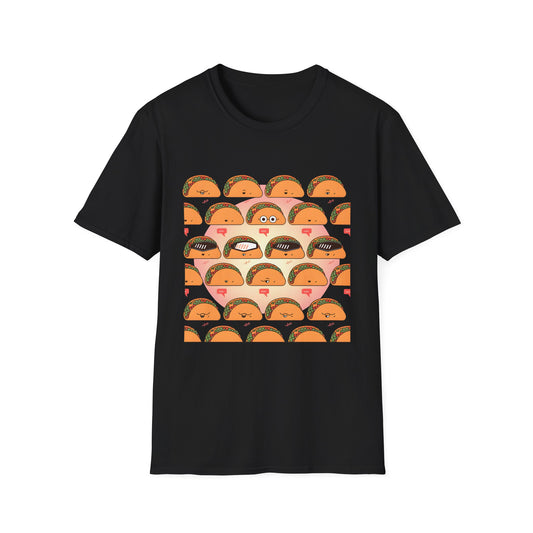Funny Taco Pattern - Tacos with Attitude Food T-shirt