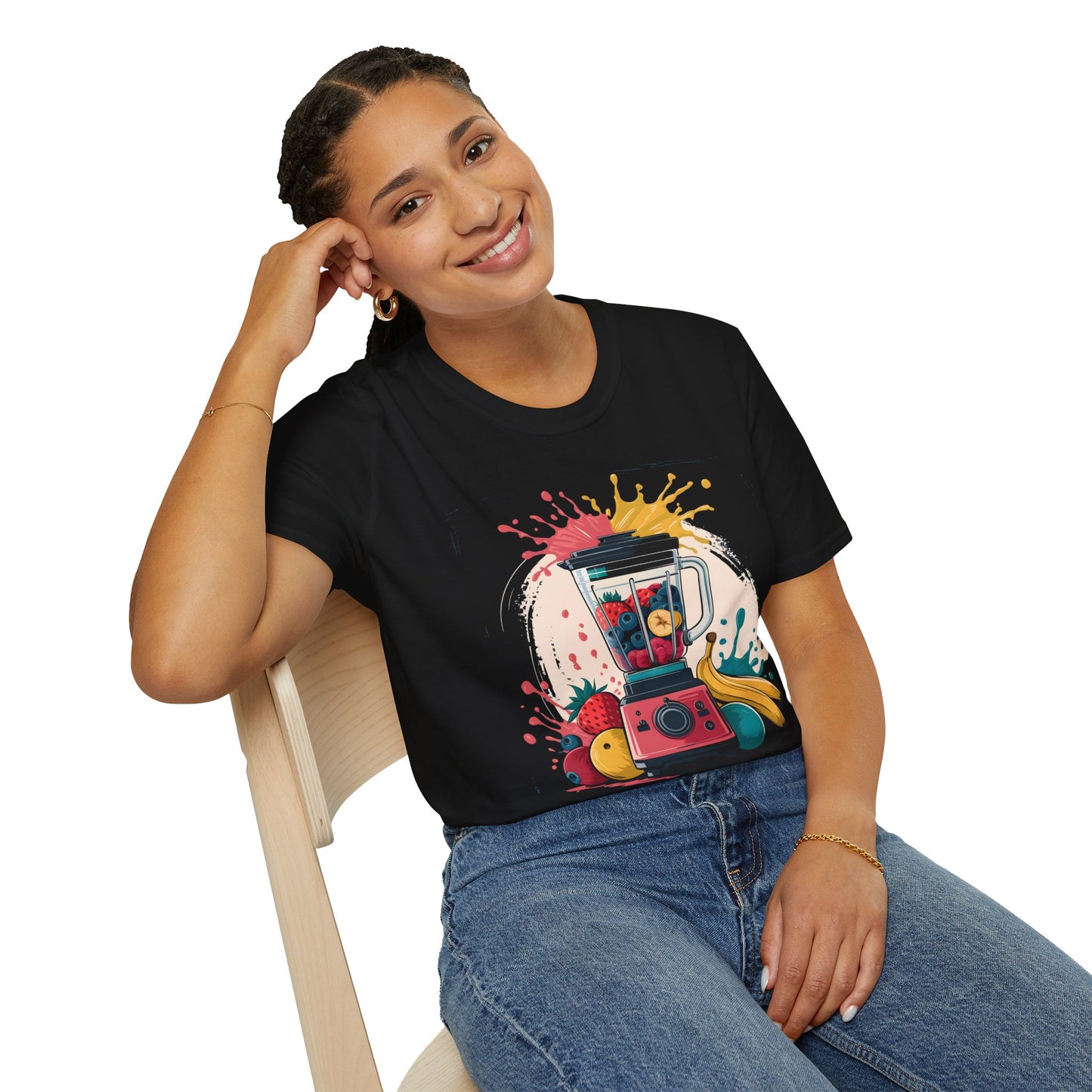 Fruit Blender Splash - Painterly Smoothie Art Beverage T-shirt