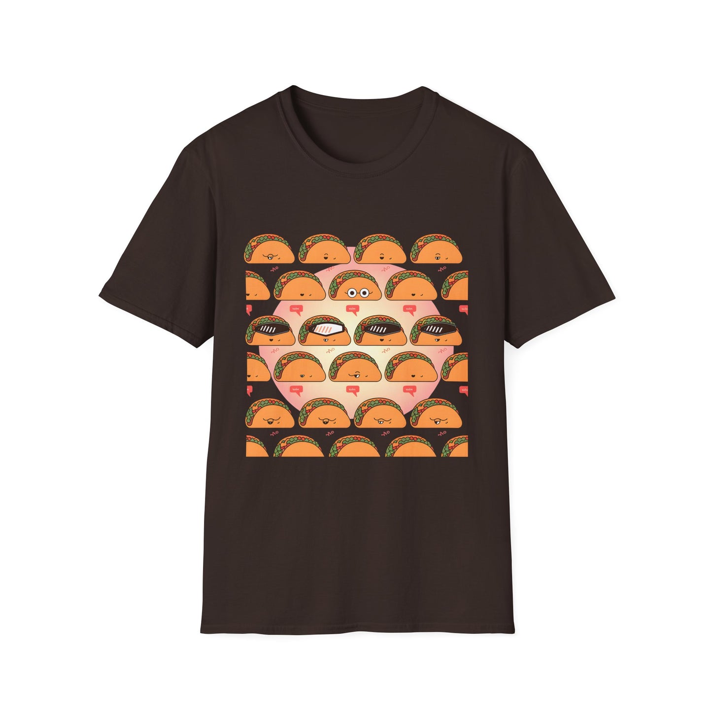 Funny Taco Pattern - Tacos with Attitude Food T-shirt