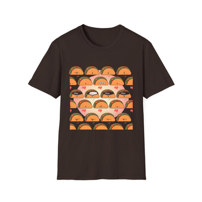 Funny Taco Pattern - Tacos with Attitude Food T-shirt