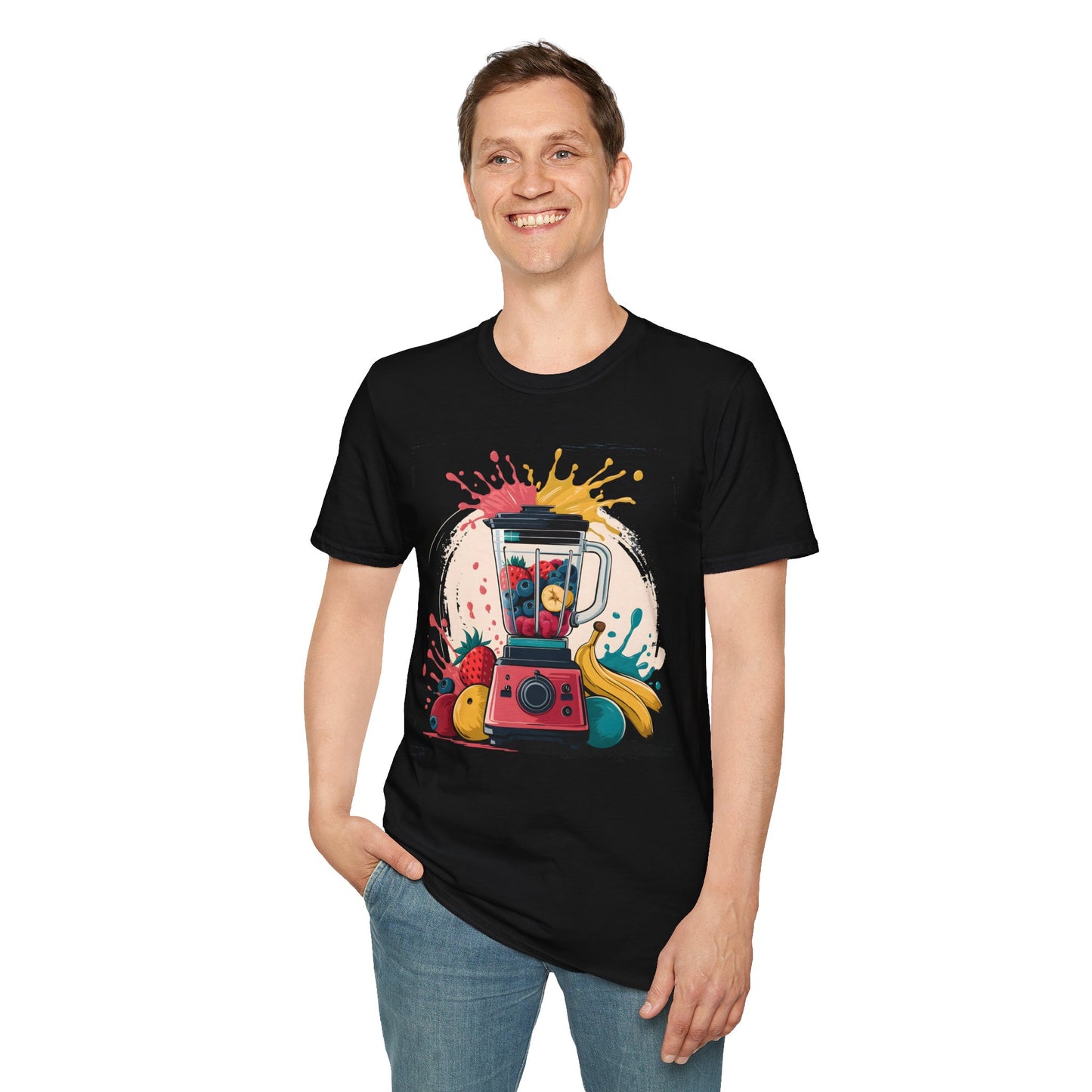 Fruit Blender Splash - Painterly Smoothie Art Beverage T-shirt
