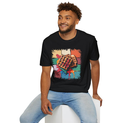 Waffles and Syrup - Painterly Breakfast Art Bakery T-shirt
