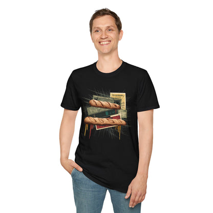 Rebel Baguette - Retro Punk Food Art Bakery T-shirt