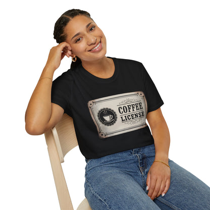 Official Coffee License - Vintage Barista Badge Beverage T-shirt
