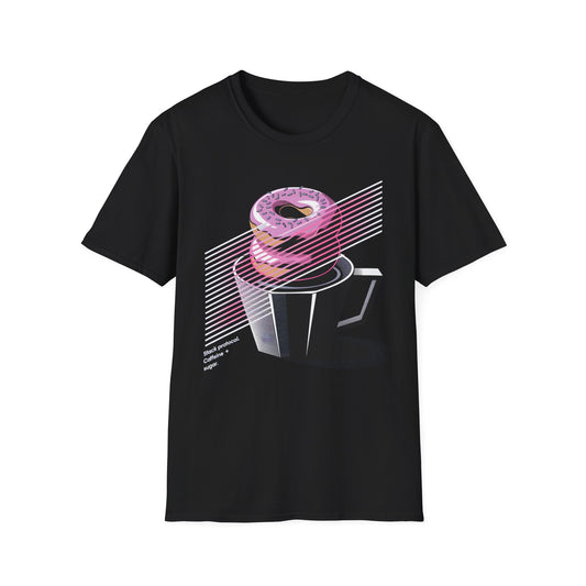 Stack Protocol: Coffee and Donut Abstract Bakery T-shirt