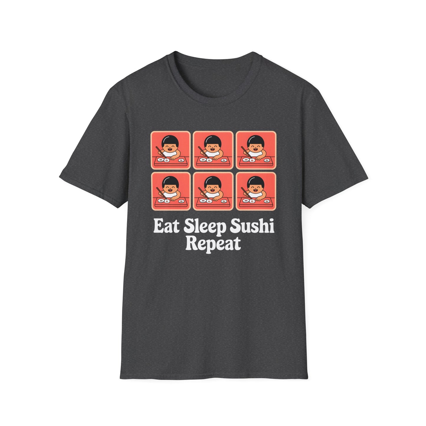 Eat Sleep Sushi Repeat - Adorable Pattern Food T-shirt