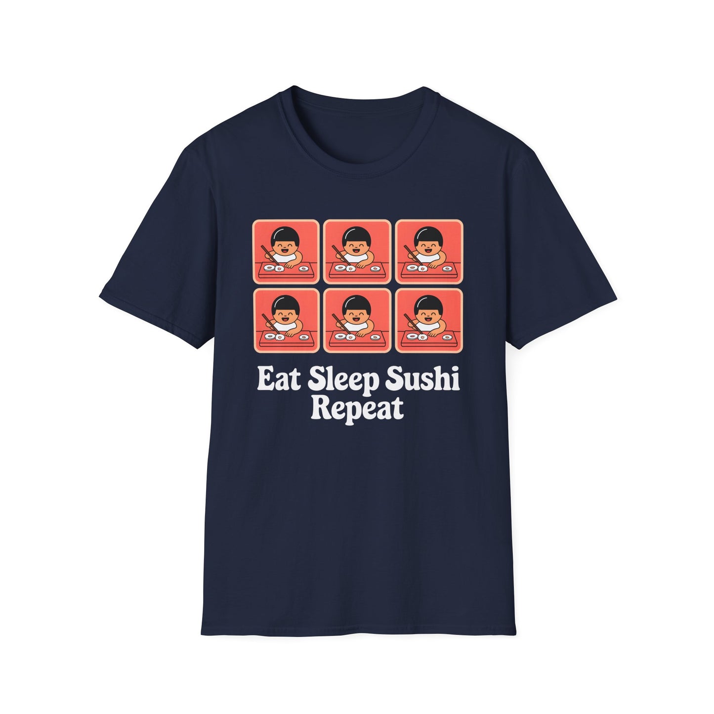 Eat Sleep Sushi Repeat - Adorable Pattern Food T-shirt
