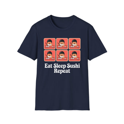 Eat Sleep Sushi Repeat - Adorable Pattern Food T-shirt