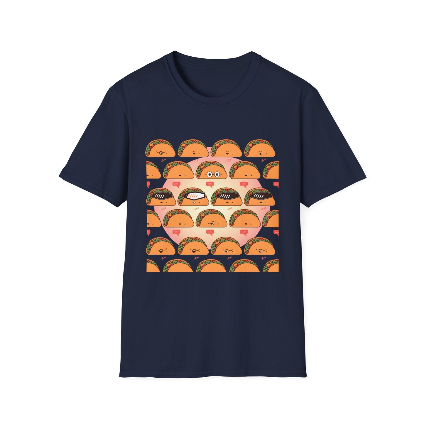 Funny Taco Pattern - Tacos with Attitude Food T-shirt