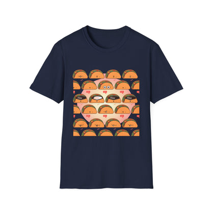 Funny Taco Pattern - Tacos with Attitude Food T-shirt