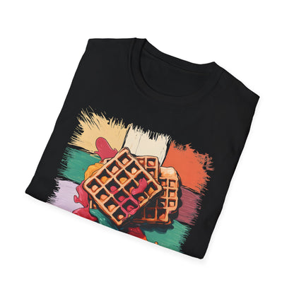 Waffles and Syrup - Painterly Breakfast Art Bakery T-shirt