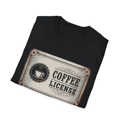 Official Coffee License - Vintage Barista Badge Beverage T-shirt