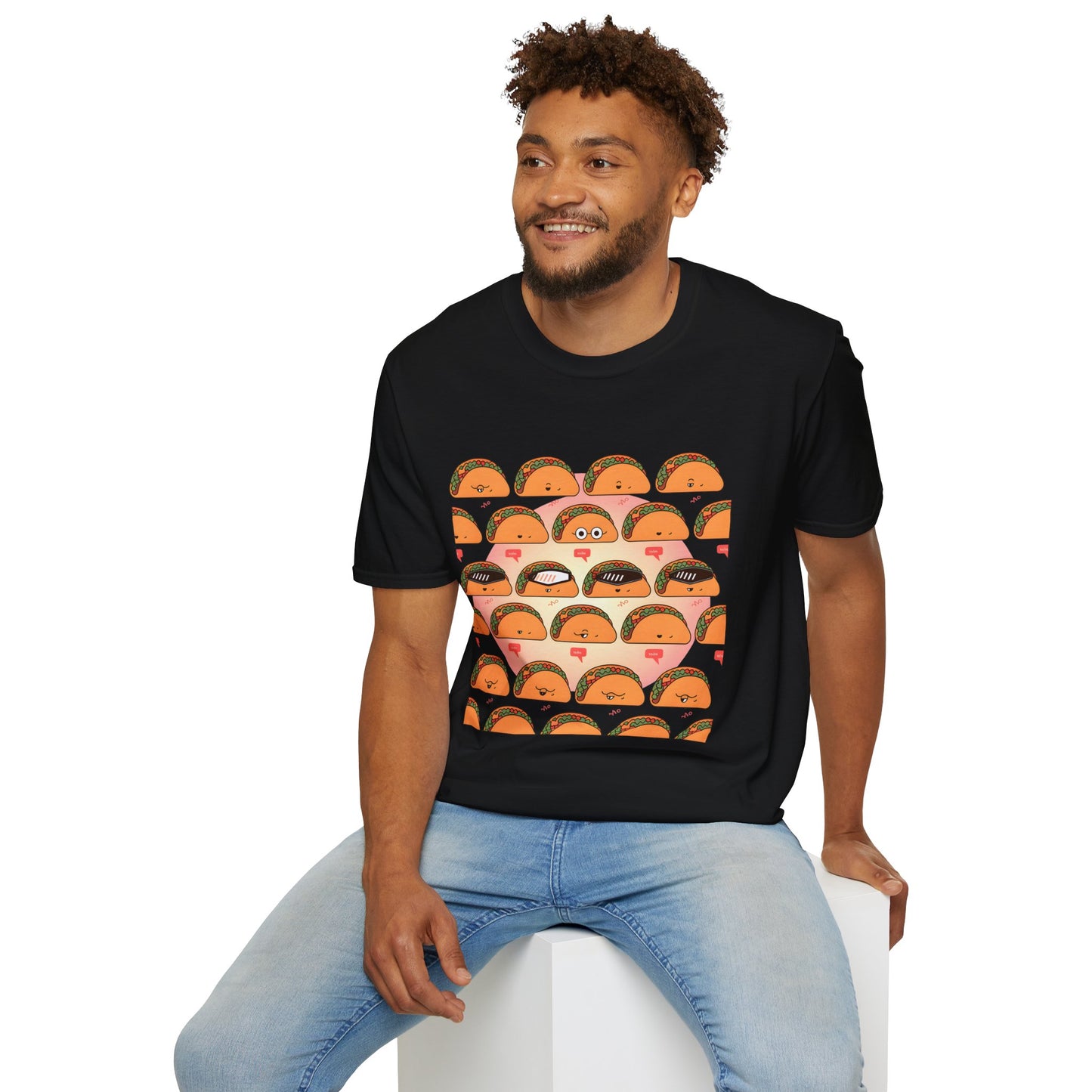 Funny Taco Pattern - Tacos with Attitude Food T-shirt