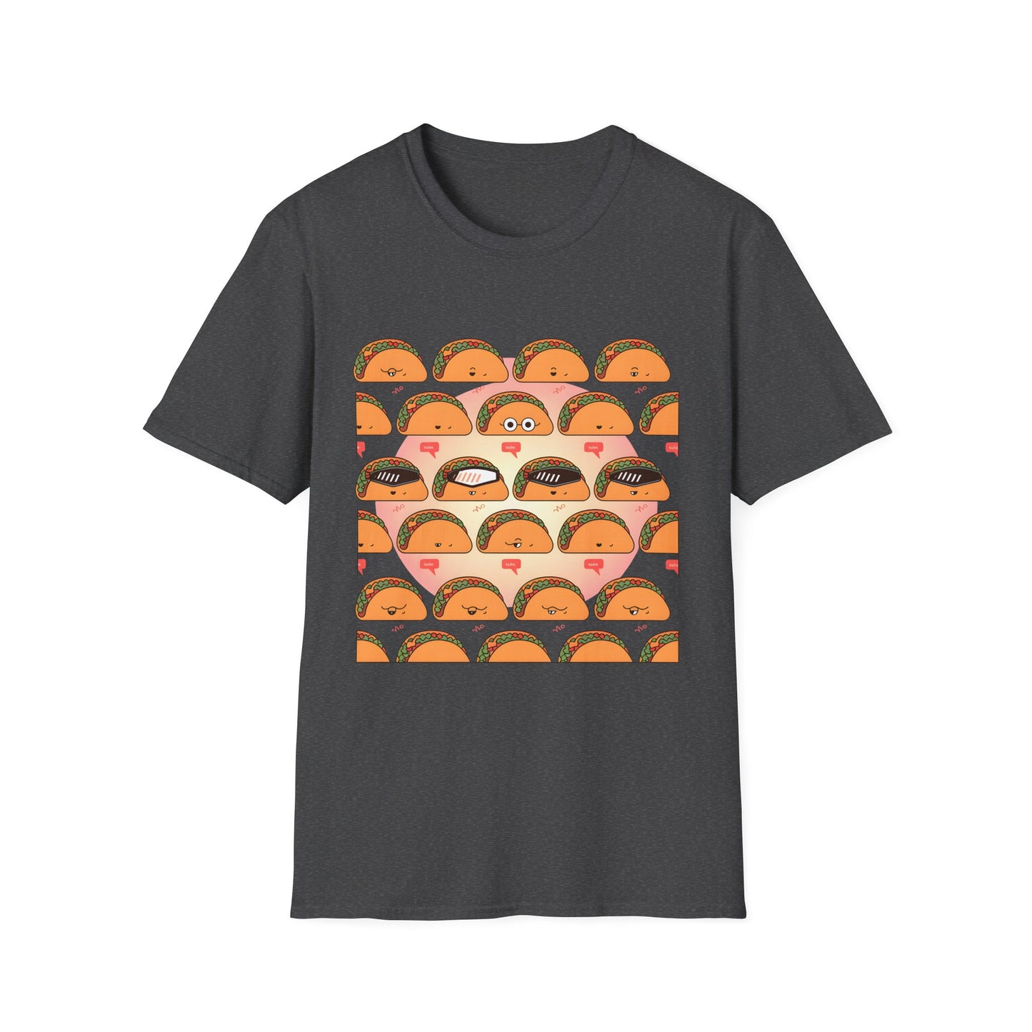 Funny Taco Pattern - Tacos with Attitude Food T-shirt