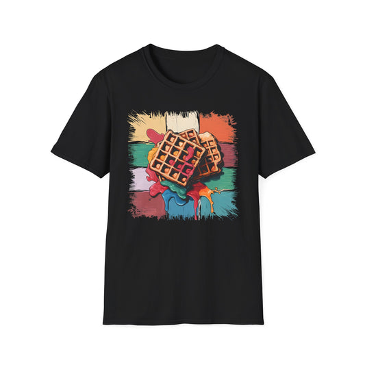 Waffles and Syrup - Painterly Breakfast Art Bakery T-shirt