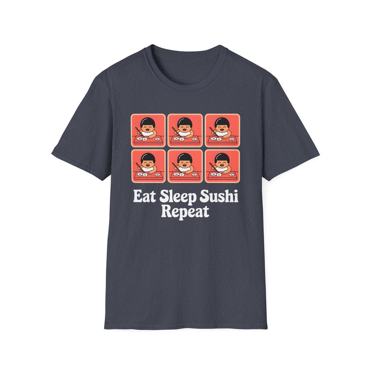 Eat Sleep Sushi Repeat - Adorable Pattern Food T-shirt