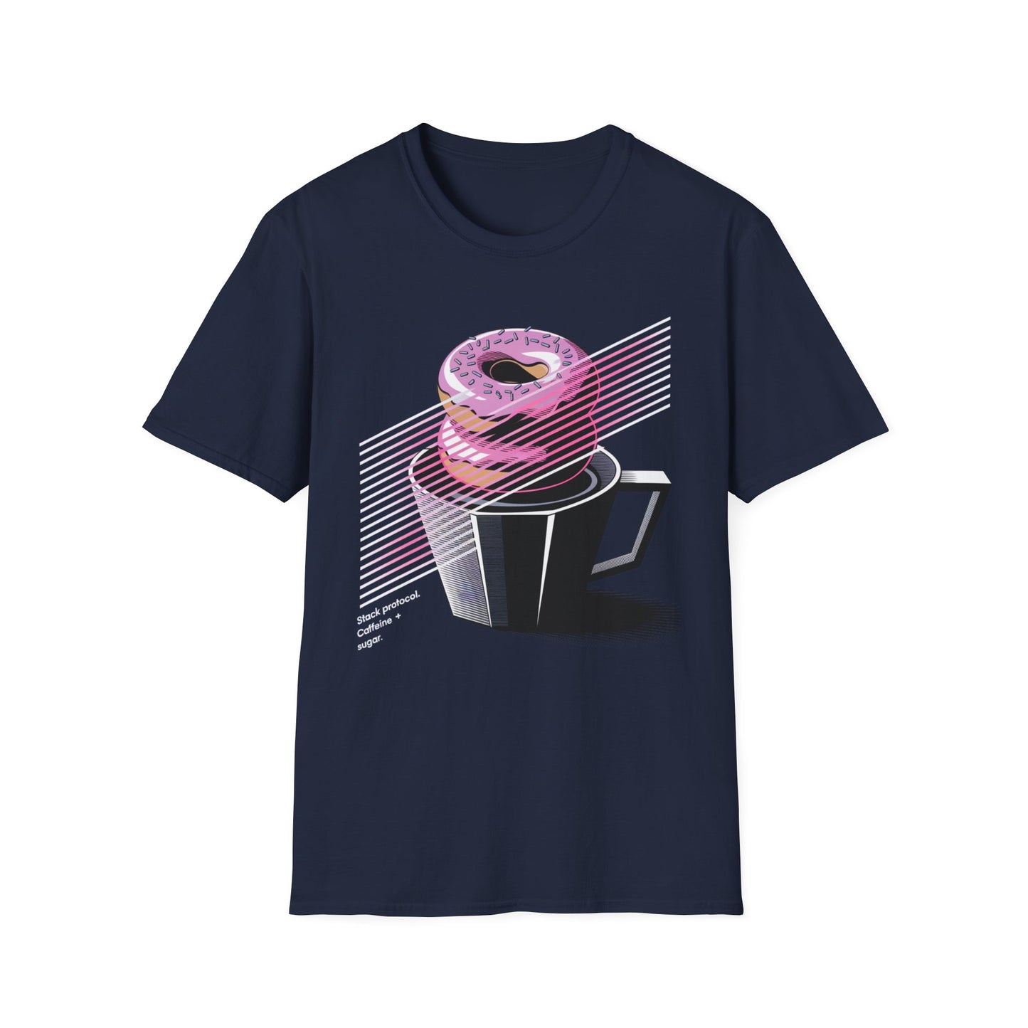 Stack Protocol: Coffee and Donut Abstract Bakery T-shirt