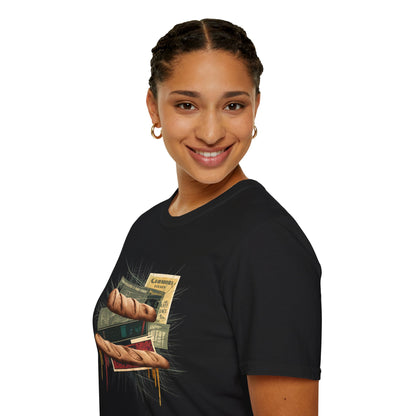 Rebel Baguette - Retro Punk Food Art Bakery T-shirt