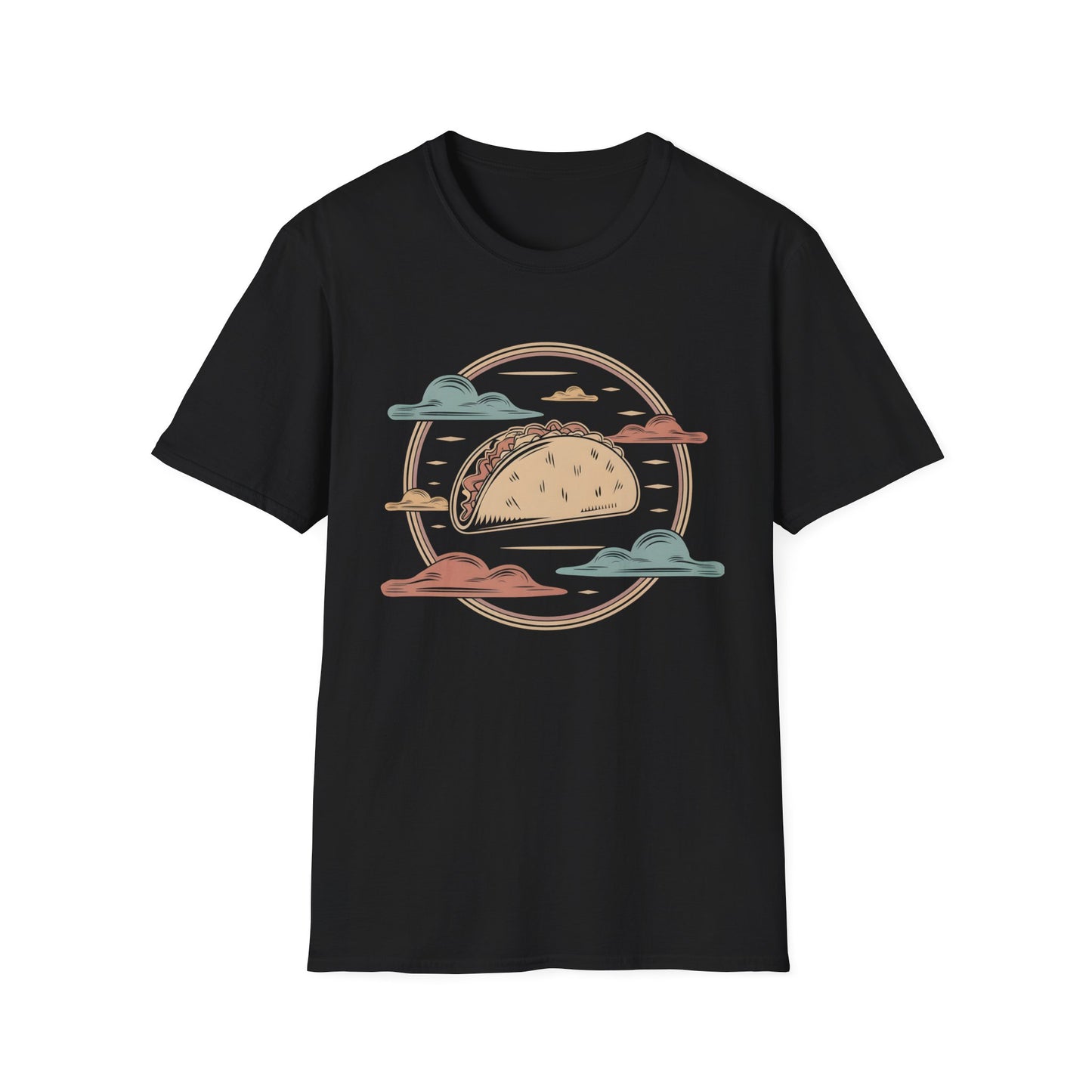 Vintage Taco Badge - Retro Illustration Food T-shirt