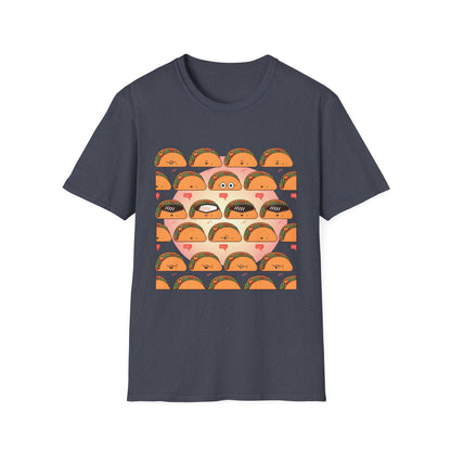 Funny Taco Pattern - Tacos with Attitude Food T-shirt