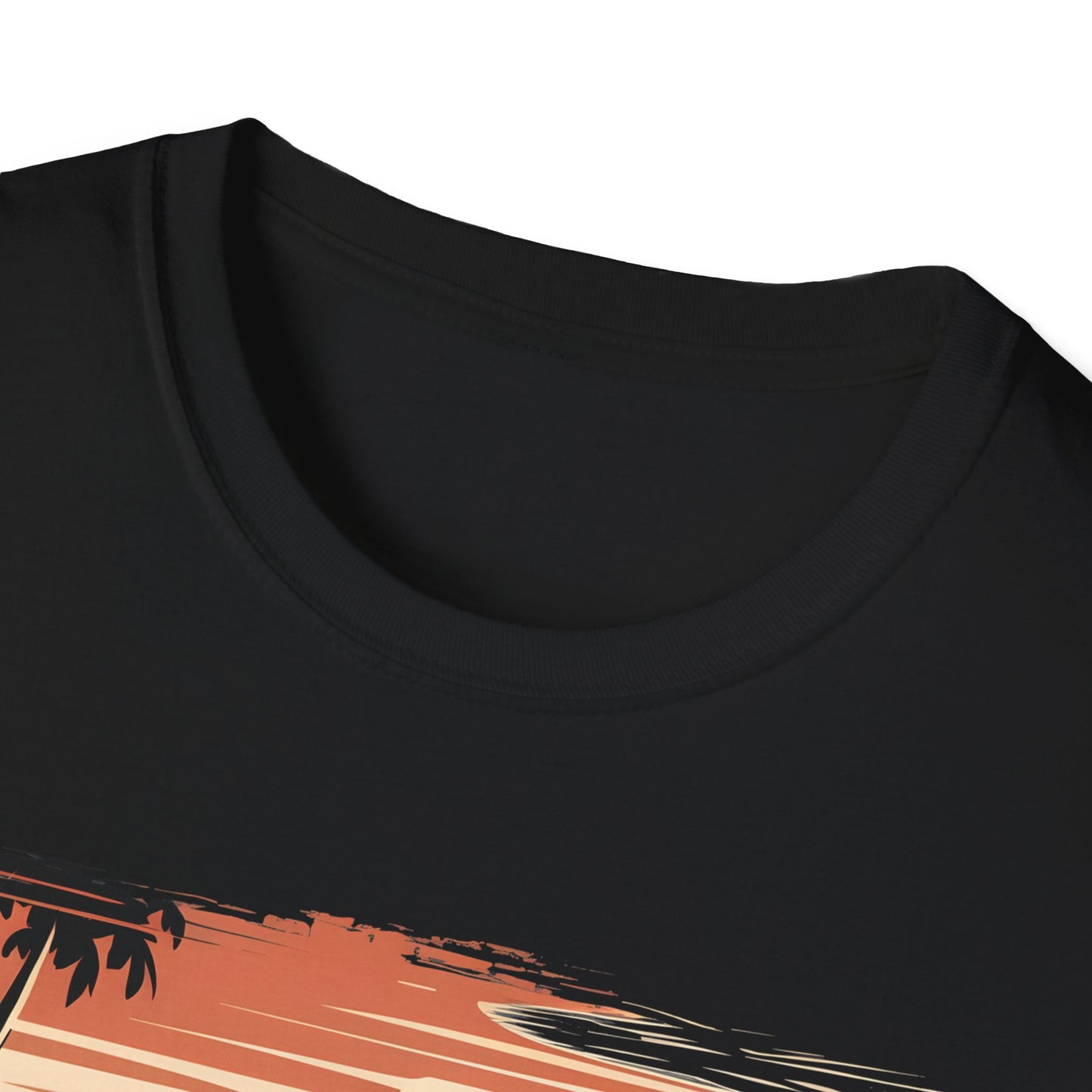 Pizza Slice at Sunset - Retro Beach Vibes Food T-shirt