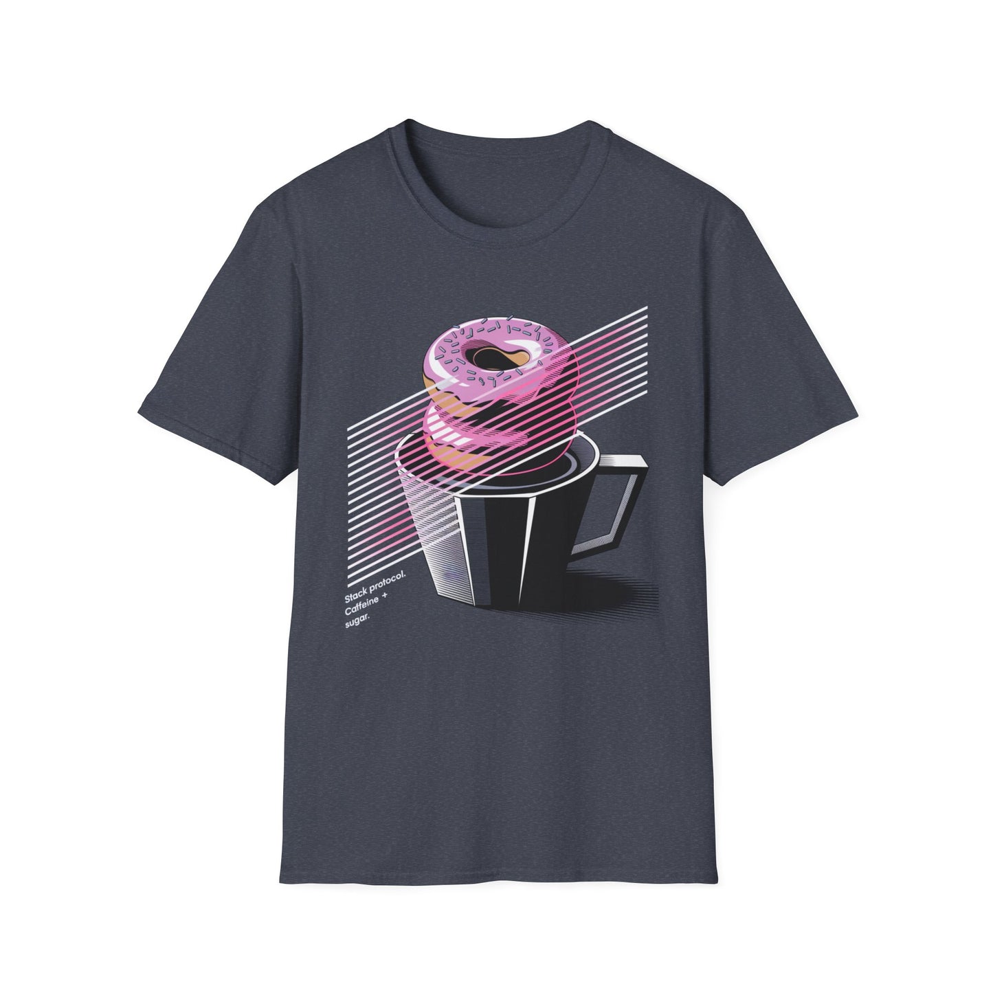 Stack Protocol: Coffee and Donut Abstract Bakery T-shirt