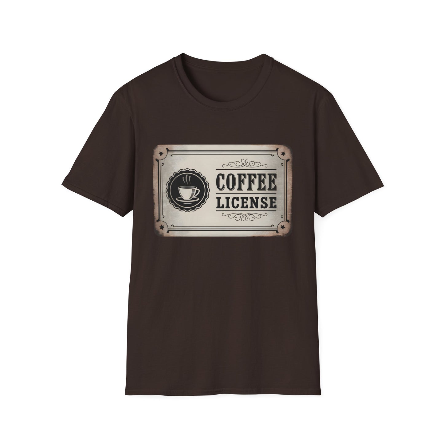 Official Coffee License - Vintage Barista Badge Beverage T-shirt