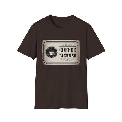 Official Coffee License - Vintage Barista Badge Beverage T-shirt
