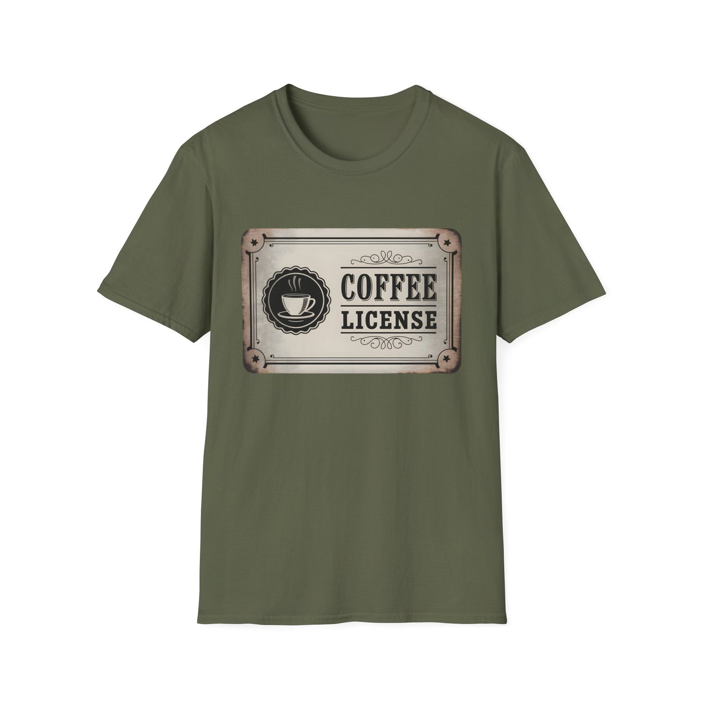 Official Coffee License - Vintage Barista Badge Beverage T-shirt