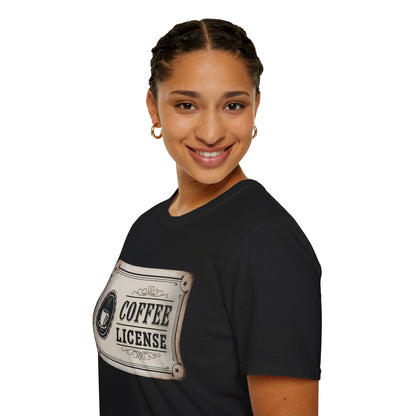 Official Coffee License - Vintage Barista Badge Beverage T-shirt