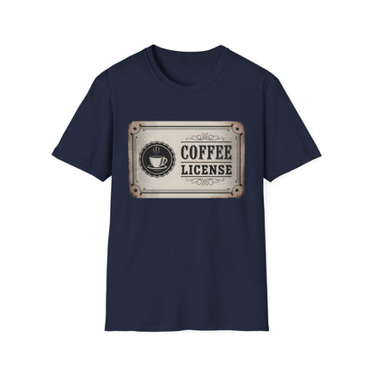Official Coffee License - Vintage Barista Badge Beverage T-shirt