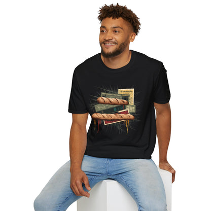 Rebel Baguette - Retro Punk Food Art Bakery T-shirt