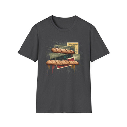 Rebel Baguette - Retro Punk Food Art Bakery T-shirt