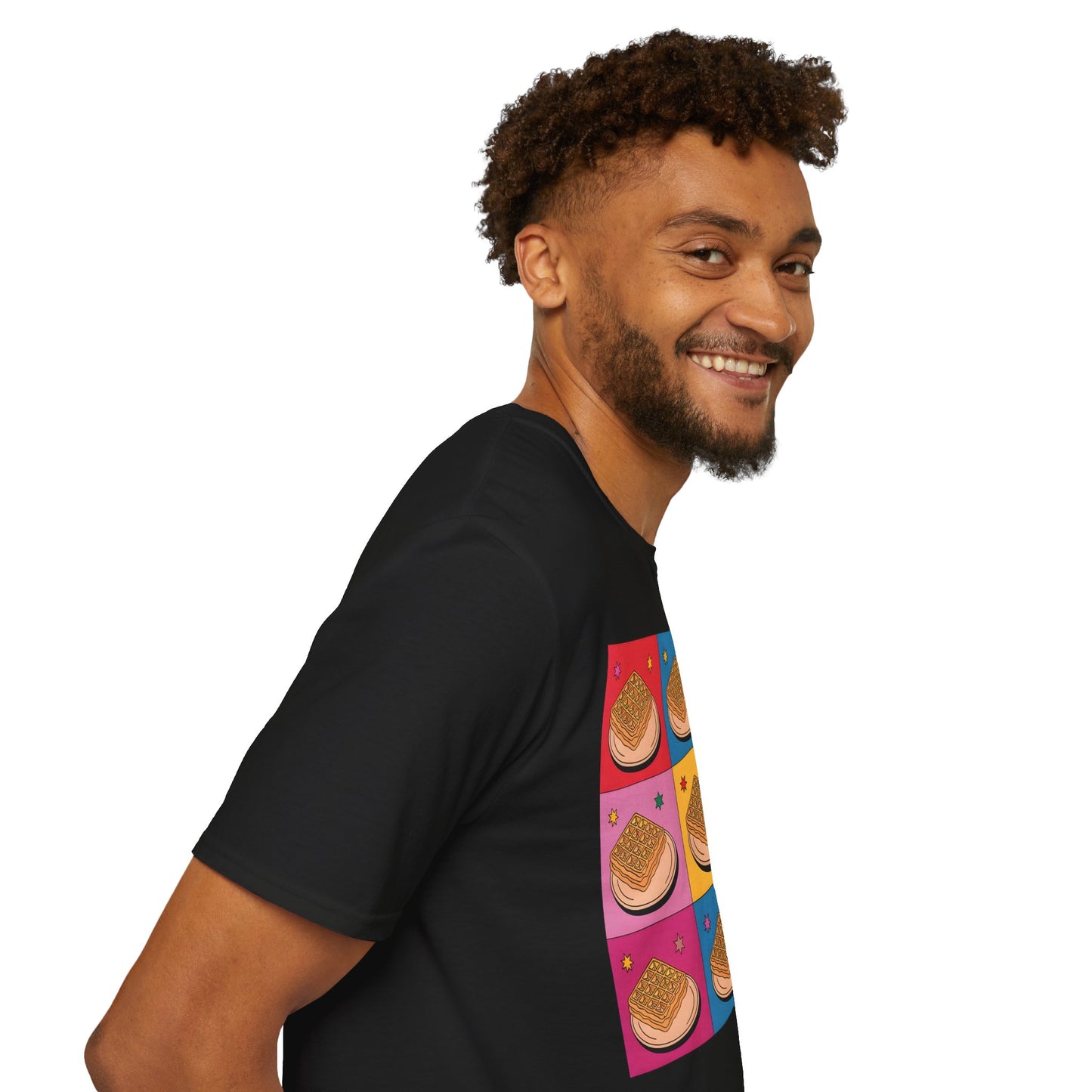 Waffles Pop Art - Retro Food Pattern Bakery T-shirt